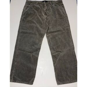 Calvin Klein Jeans Straight Leg Dark Green Corduroy Pants Men's 40x30
